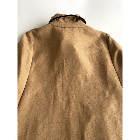 Soft Surroundings Camel Wool Blend Cape XL Plaid Interior Pockets Toggle Closure - Picture 10 of 15